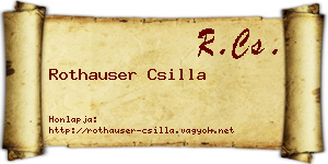 Rothauser Csilla névjegykártya